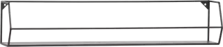 Woood Zeta kovová nástenná polica - Čierna, 80 cm
