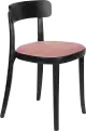 Dutchbone Brandon drevená stolička so zamatom - Ružová