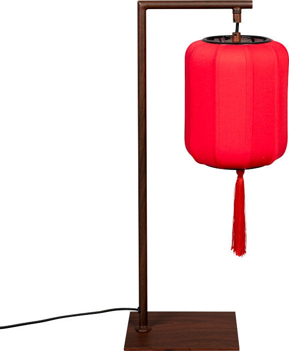 Dutchbone Suoni orientálna stolná lampa - Červená