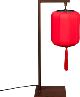 Dutchbone Suoni orientálna stolná lampa - Červená