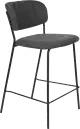 WL-Living Jolien čalúnená pultová stolička - Čierna