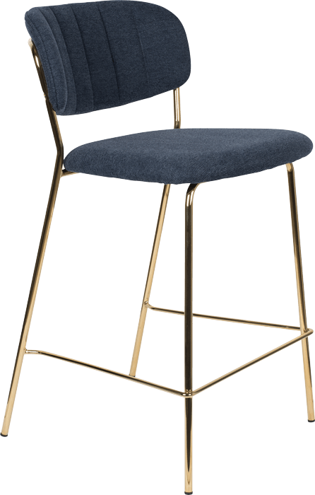 WL-Living Jolien čalúnená pultová stolička - Modrá