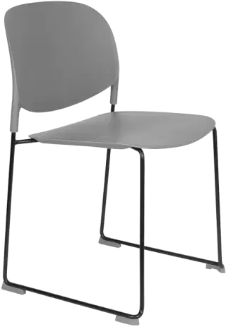 WL-Living Stacks polypropylénové stoličky - Sivá, Bez podrúčok