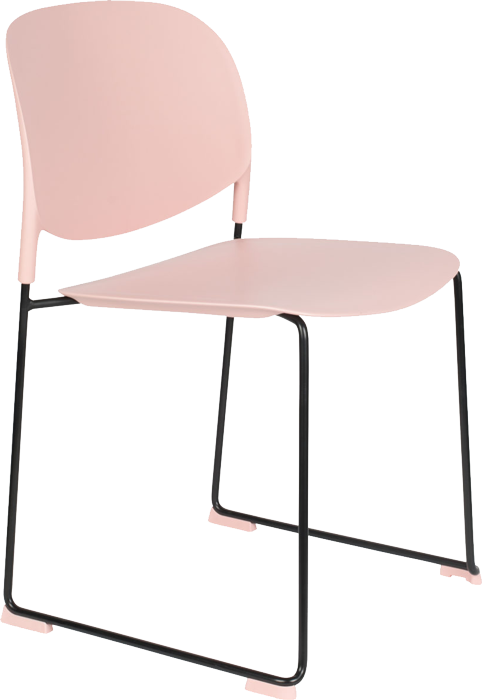 WL-Living Stacks polypropylénové stoličky - Ružová, Bez podrúčok
