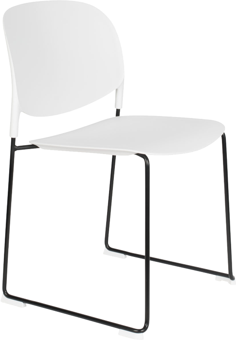 WL-Living Stacks polypropylénové stoličky - Biela, Bez podrúčok