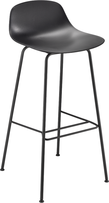 Infiniti Pure Loop Mini dizajnová barová stolička - Čierna