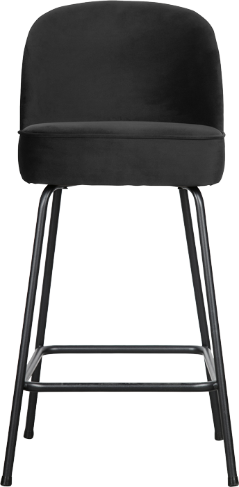 BePureHome Vogue čalúnená barová a pultová stolička - Čierna, Pultová
