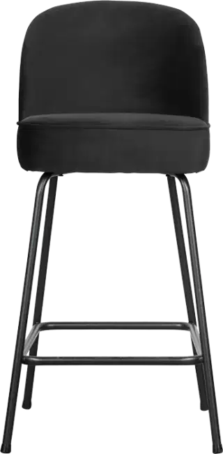 BePureHome Vogue čalúnená barová a pultová stolička - Čierna, Pultová