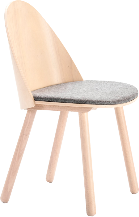 Teulat Uma drevené stoličky - Drevo, Bez podrúčok