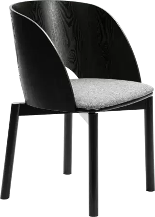 Teulat Dam drevené stoličky - Čierna