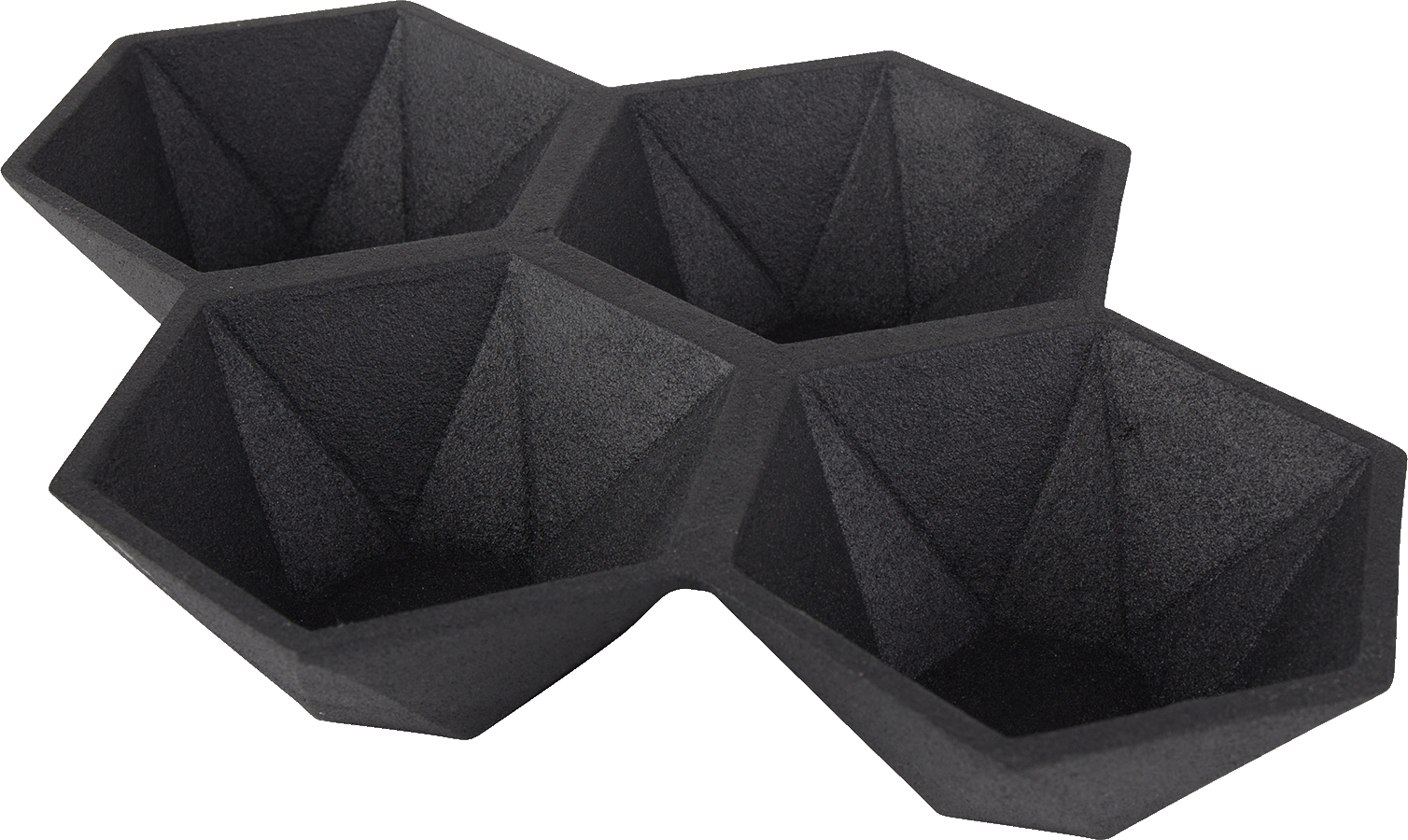 Zuiver Hexagon dizajnová miska - Čierna