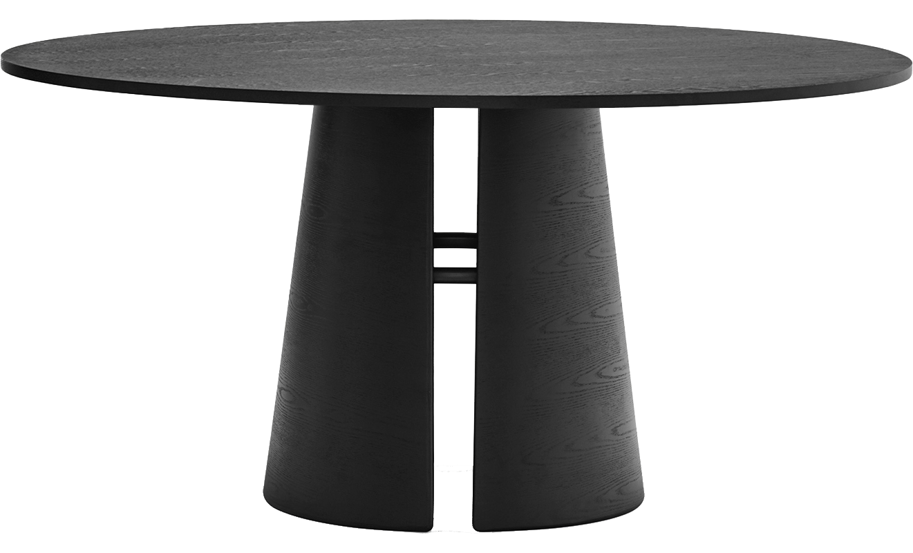Teulat Cep okrúhly jedálenský stôl - Čierna, 157 cm
