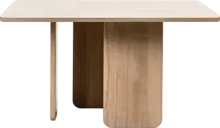 Teulat Arq drevený jedálenský stôl - Drevo, 137 x 137 cm