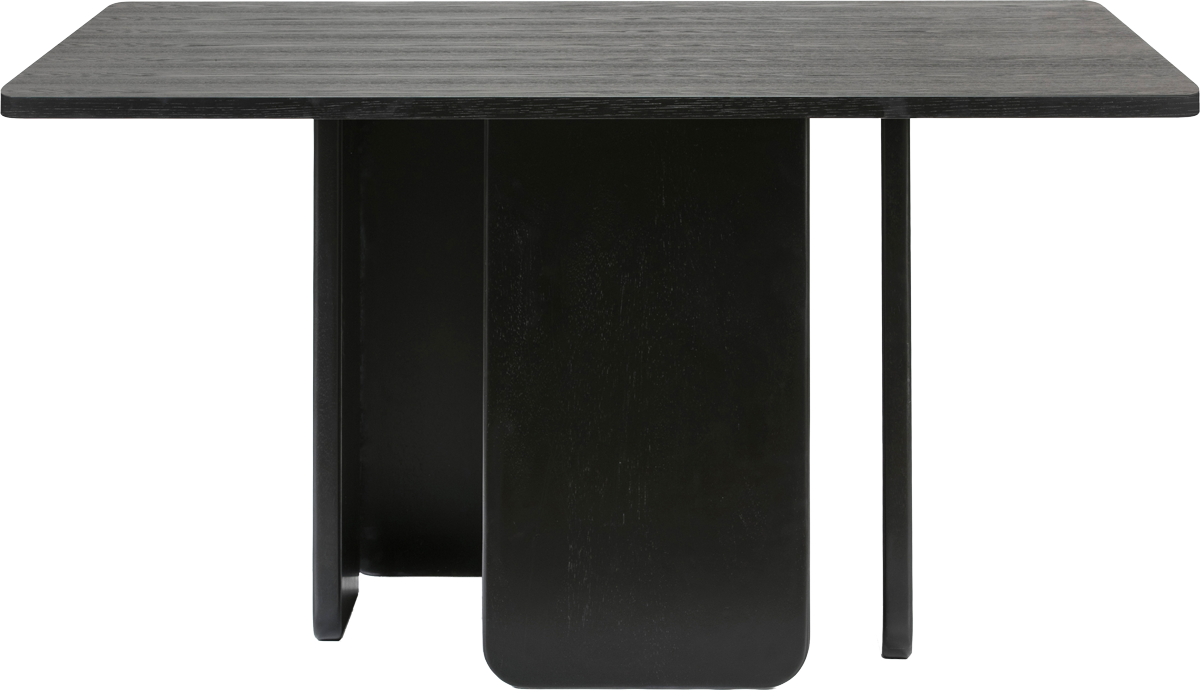Teulat Arq drevený jedálenský stôl - Čierna, 137 x 137 cm