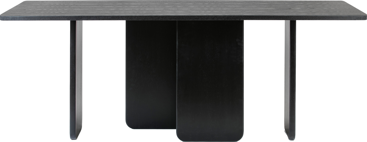 Teulat Arq drevený jedálenský stôl - Čierna, 200 x 100 cm