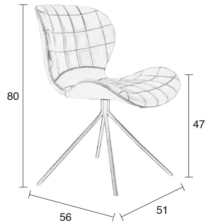 Zuiver OMG LL dizajnová stolička (Výpredaj)